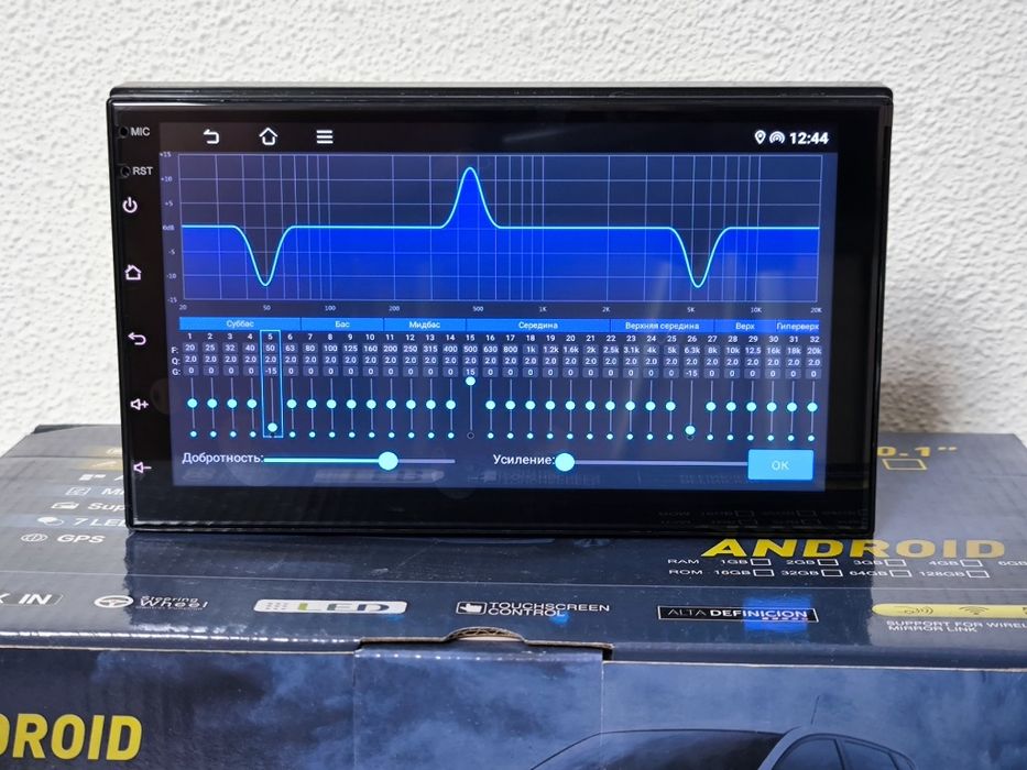 Автомагнитола 7"дюймов 2/64gb с Карплей и Андроид Авто с Микрофоном