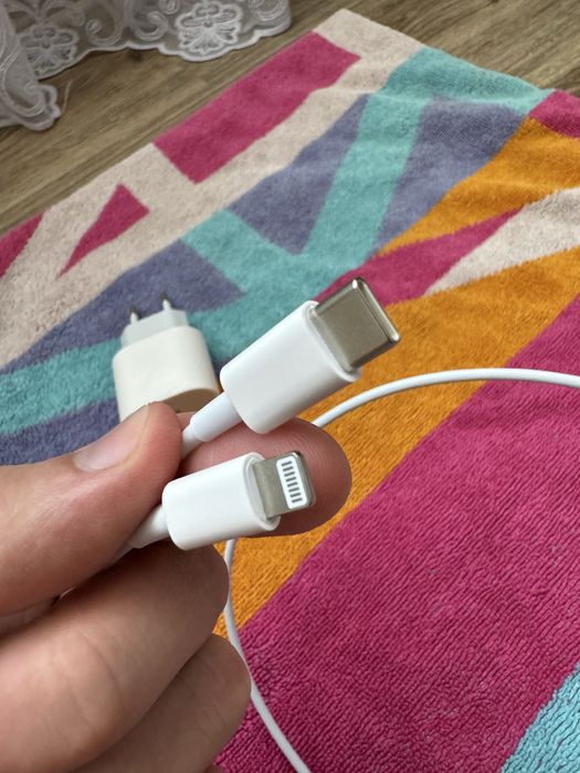 Комплект apple 20w быстрая зарядка айфон кабель и блок iphone