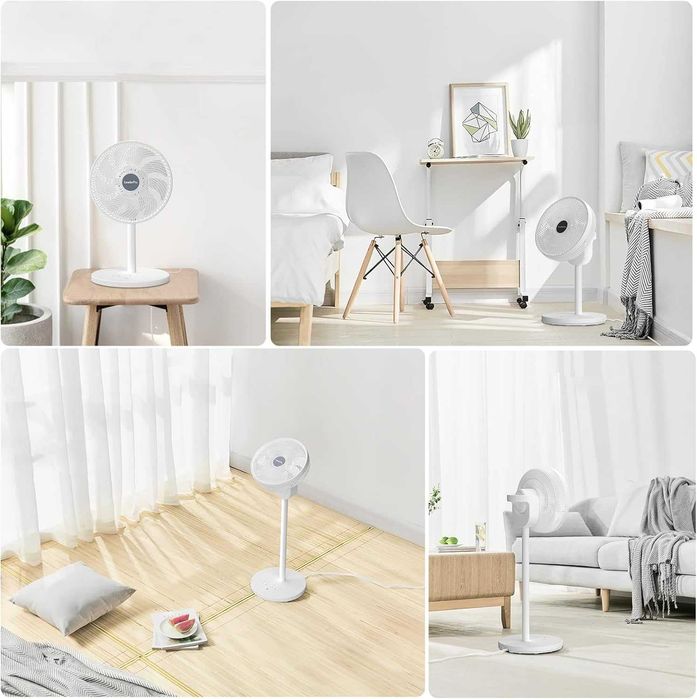 Wentylator Przenośny Leaderpro Dc 2w1 Bardzo Cichy 12,8 Turbo Pilotem