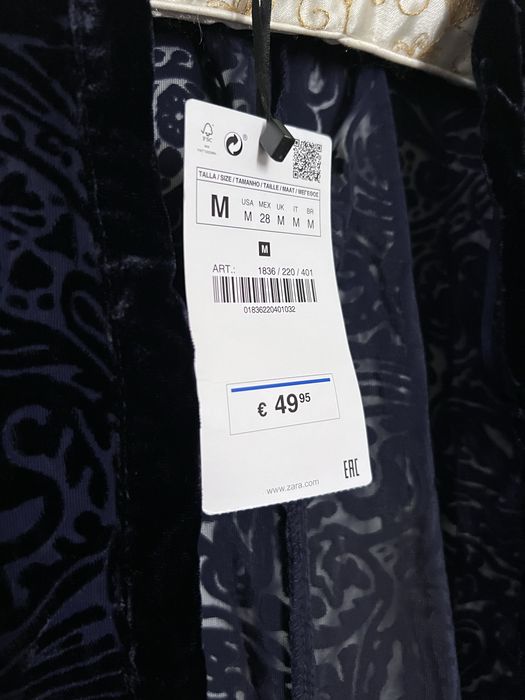 Narzutka granatowa Boho ZARA M nowa