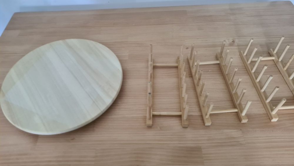 Comjunto de base rotatoria e base para pratos ikea