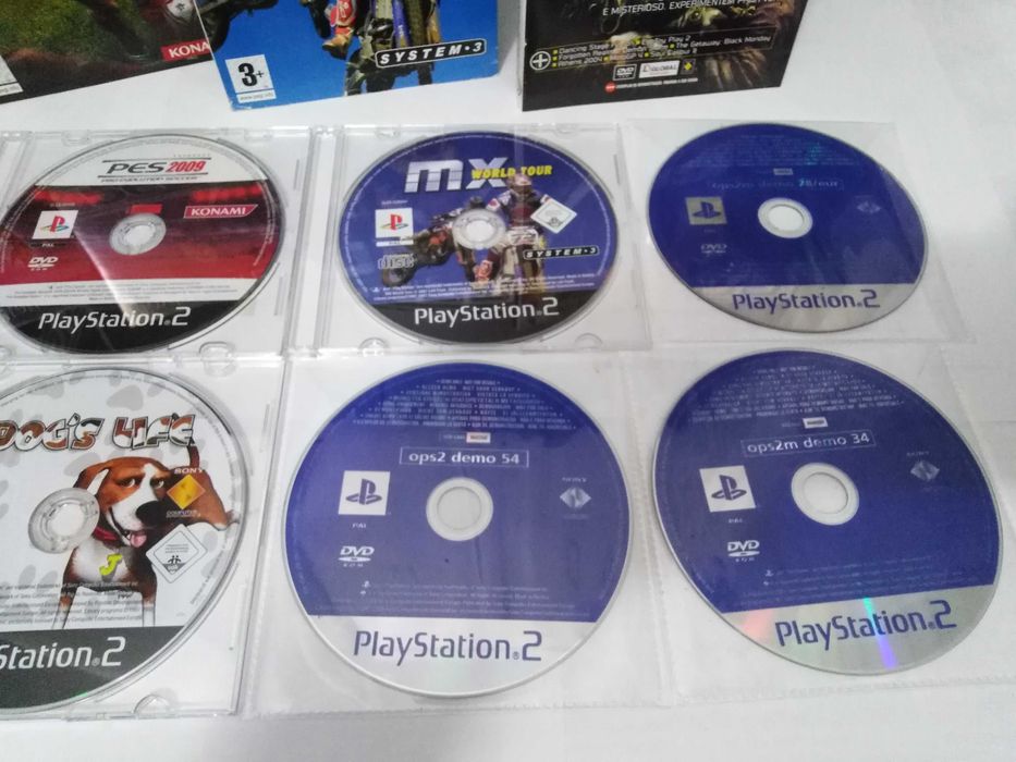 Conjunto Playstation 2 - 5 jogos +3 demos.