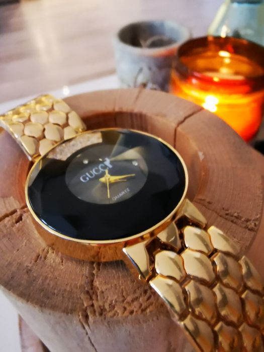 Zegarek złota bransoleta Gucci