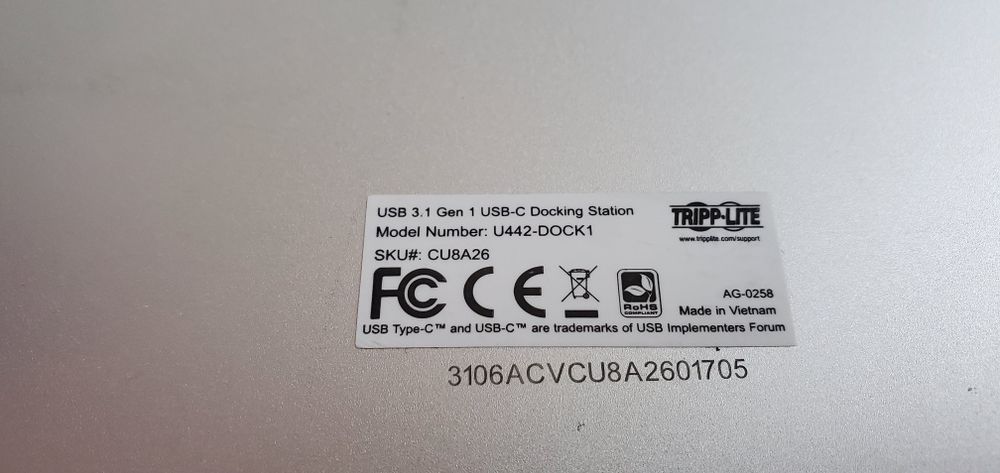 Док станція Tripp Lite U442-DOCK1 USB 3.1  Type-C