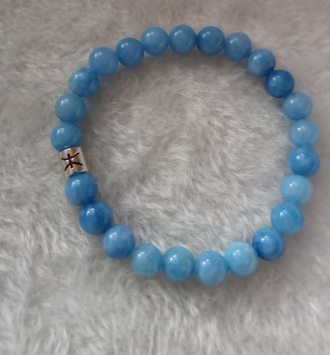 Bransoletka z kamieni naturalnych "Ryby - znak zodiaku" - handmade