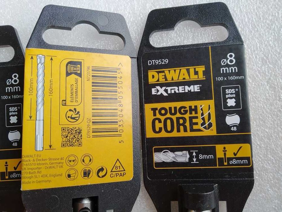 Набір: 5 професійних бурів DeWALT SDS-Plus EXTREME2 8x100x160мм DT9529