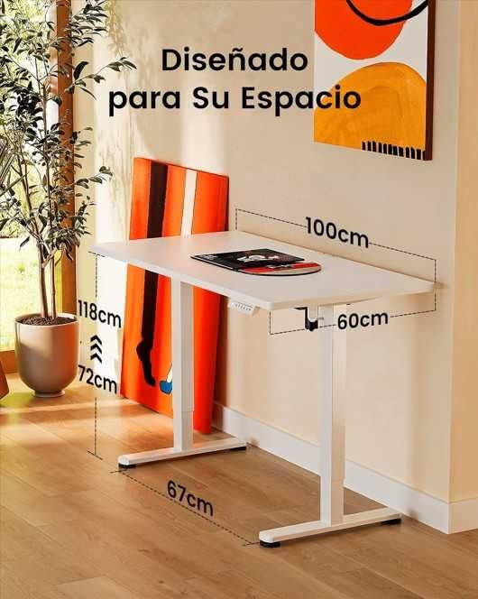 ErGear Mesa elevável elétrica 100x60cm