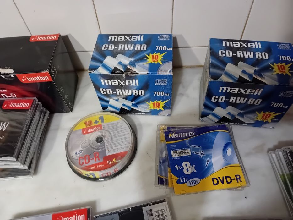 Pack 65 Cds Virgens/Caixas Cds Novos