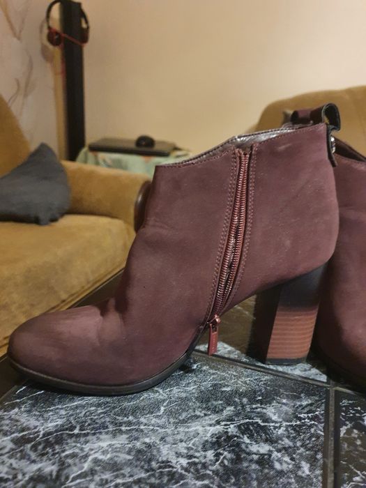 Botki do kostek bordo rozm 39