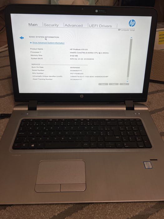 Ноутбук HP 470 G 3 с Европы