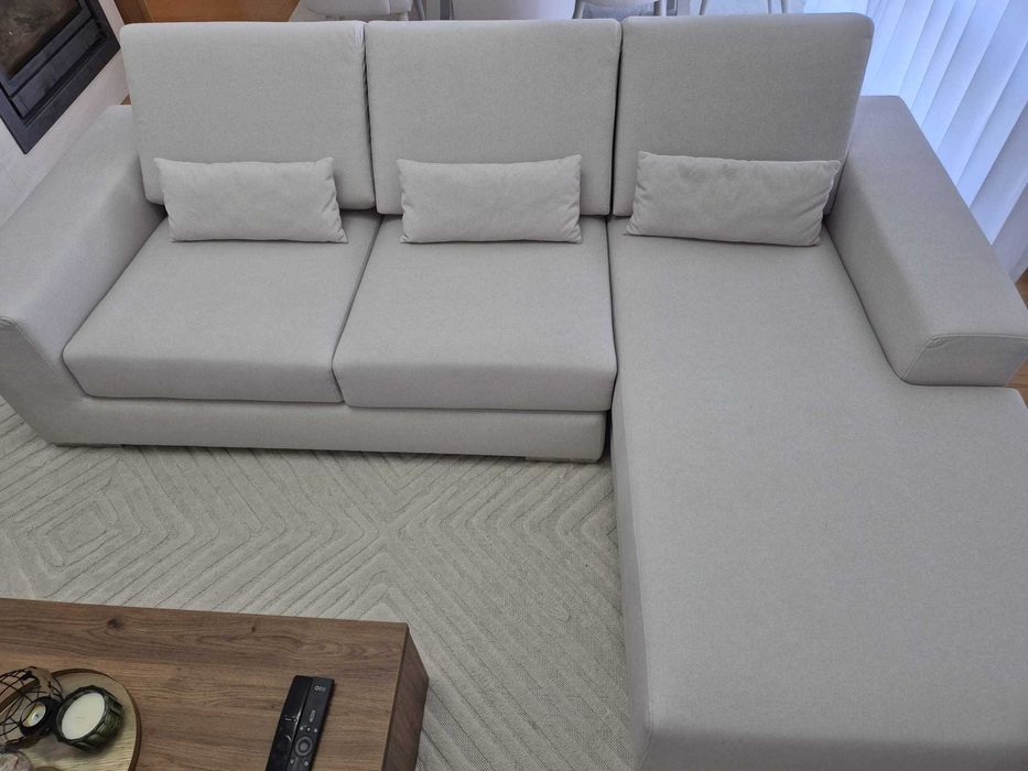 Sofá Geneve com Chaise Longue total 3 lugares - Antarte