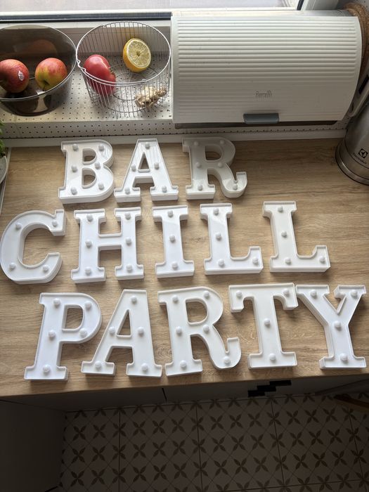 Literki led chill bar party