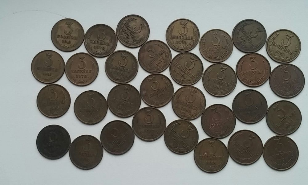 Монеты СССР 417 шт - 1, 2, 3, 5, 10, 15, 20, 50 копеек (1938-1991 гг)