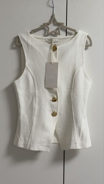 Футболка поло жилетка Zara Bershka S M
