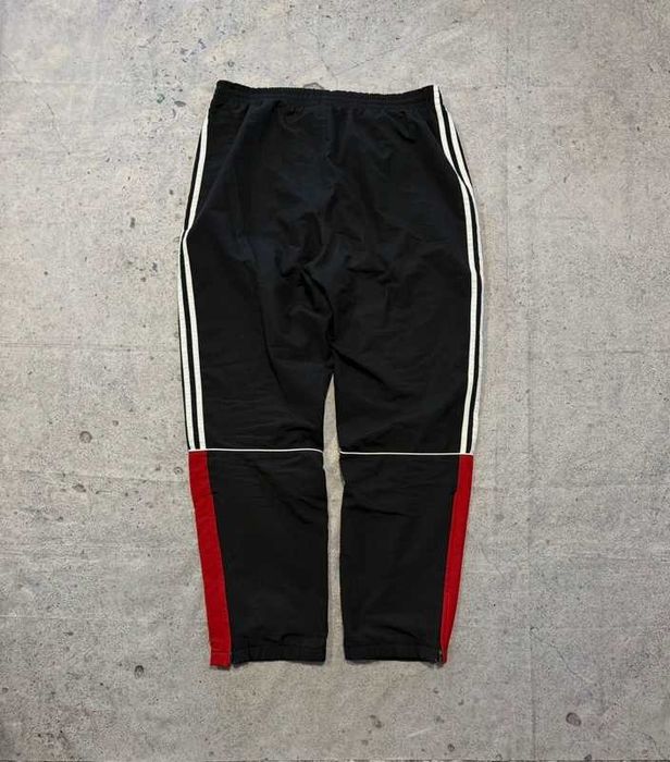 Czarne baggy parachuty Afidas 3Stripes L retro track pants