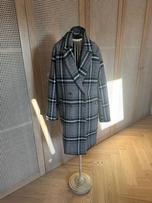 Płaszcz w kratę rozmiar 38