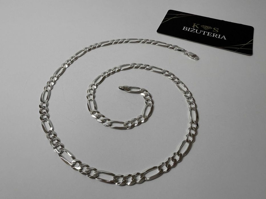 Srebrny Łańcuszek splot Figaro 57 CM 21 GRAM ! PR. 925 Okazja !