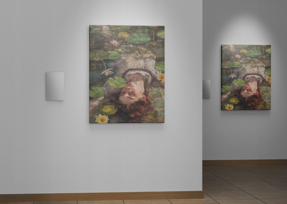 Obraz na płótnie "Kobieta w wodzie" 30x40 cm – elegancka dekoracja