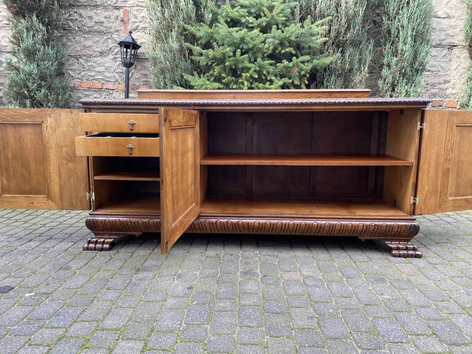 Antyczna Komoda na Lwich Łapach Kredens Bufet Antyk Po Renowacji !