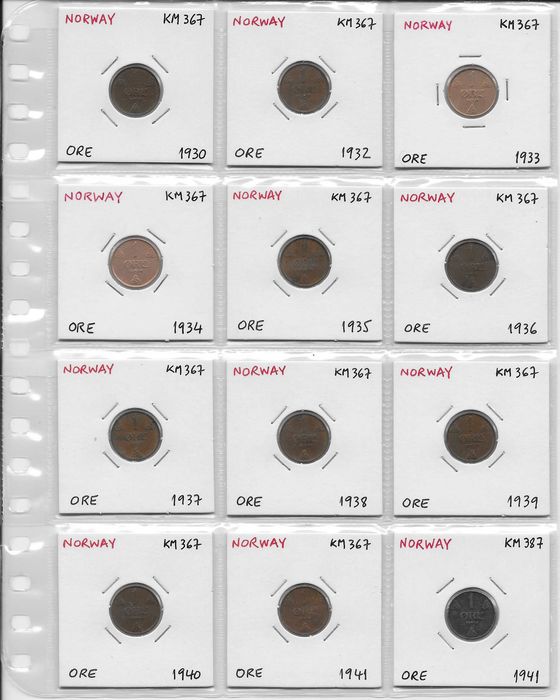 Coleção de Moedas da Noruega