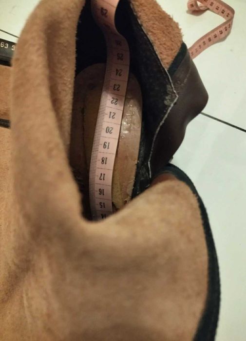 Kozaki wysokie, skóra naturalna, leather