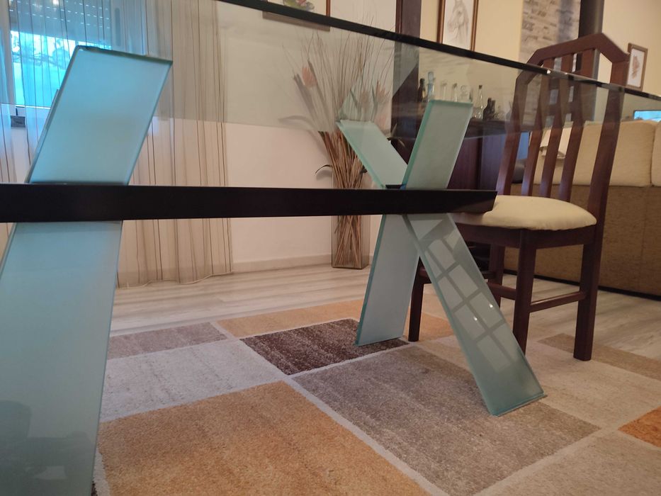 Mesa jantar vidro 200x90