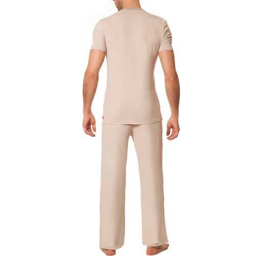 Мужская пижама голубая футболка + брюки, Agio, Польша