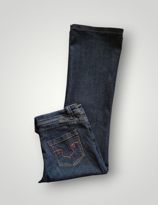 Jeansy bootcut flared Vintage alternatiw office M-L niski stan  y2k 00