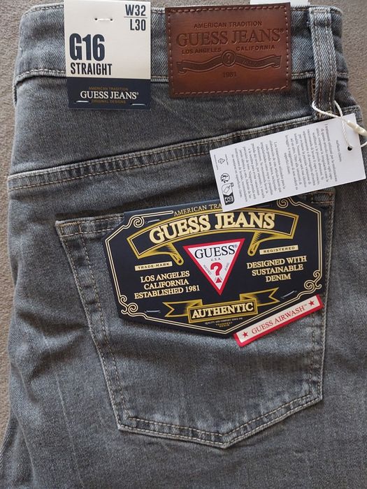 Guess Jeans szare spodnie W32 L30