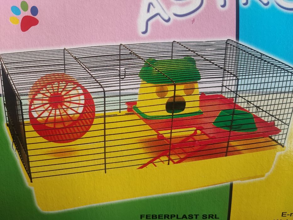 Klatka nowa, dla chomika Astro 2 z wyposażenia