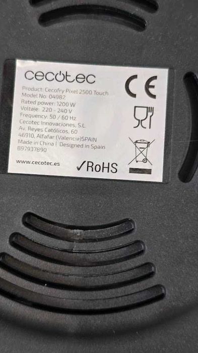 Air Fryer - Cecofry Frytkownica beztłuszczowa 2,5L 1200w 6 trybów