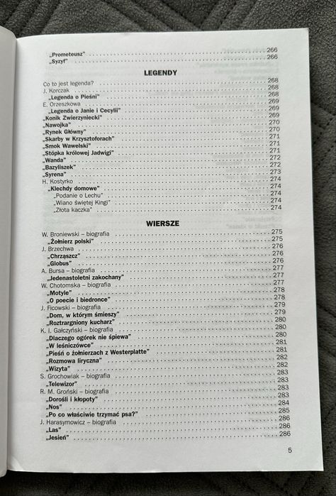 Opracowania lektur i wierszy - Szkoła podstawowa