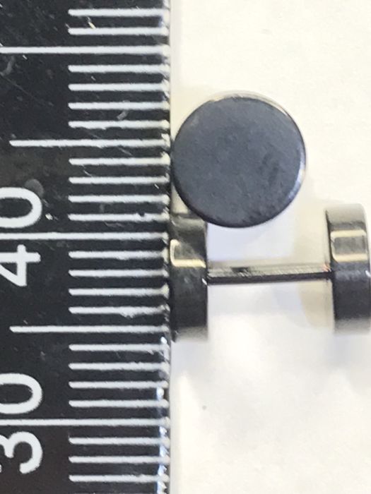 Kolczyki czarne minimalistyczne STAL 5mmx10mm