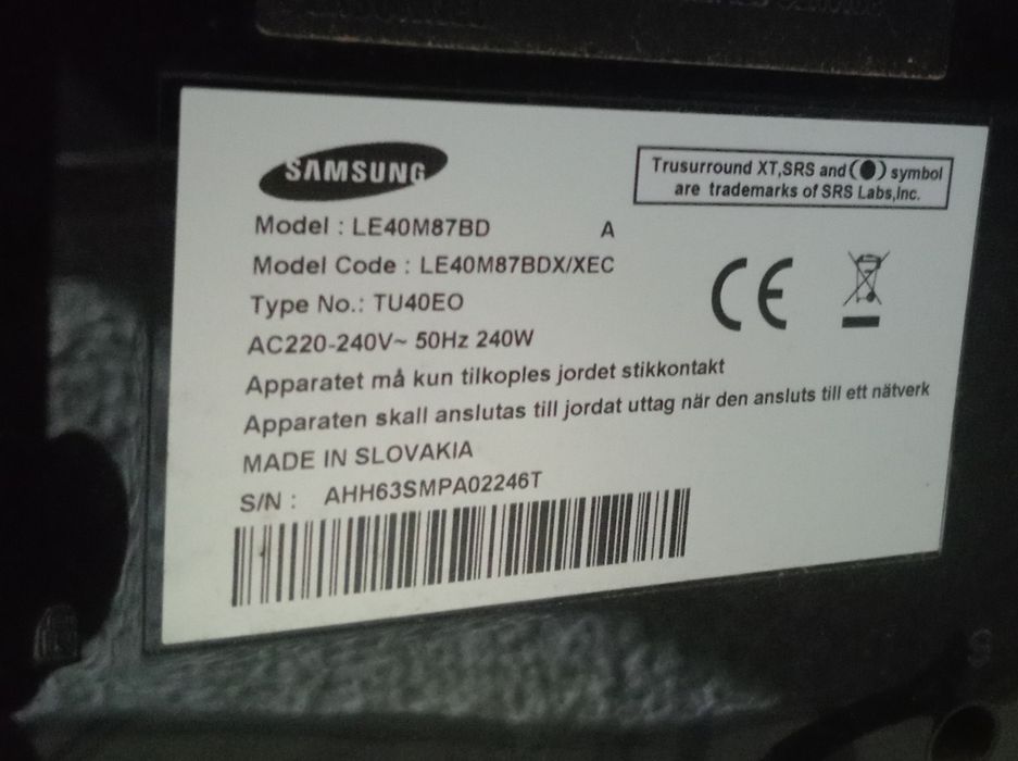 TV Samsung 40 polegadas 101,6 cm
