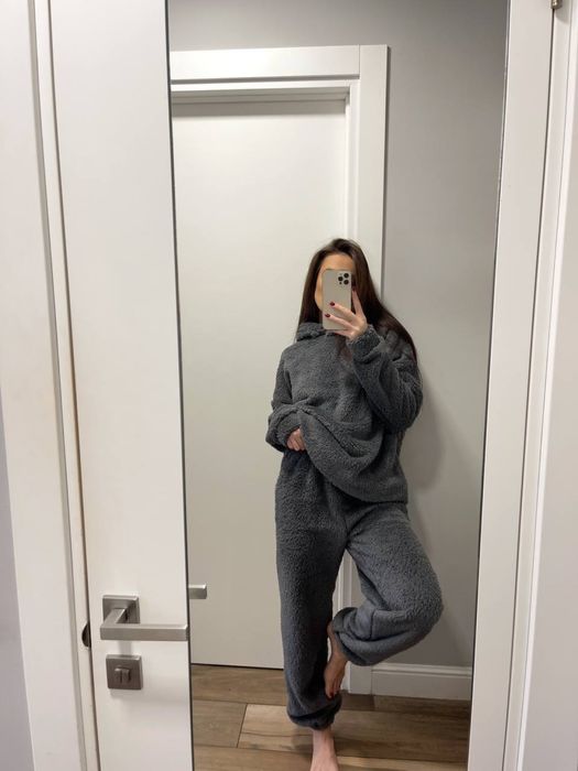 Домашній жіночий одяг, піжама тепла жіноча тедді