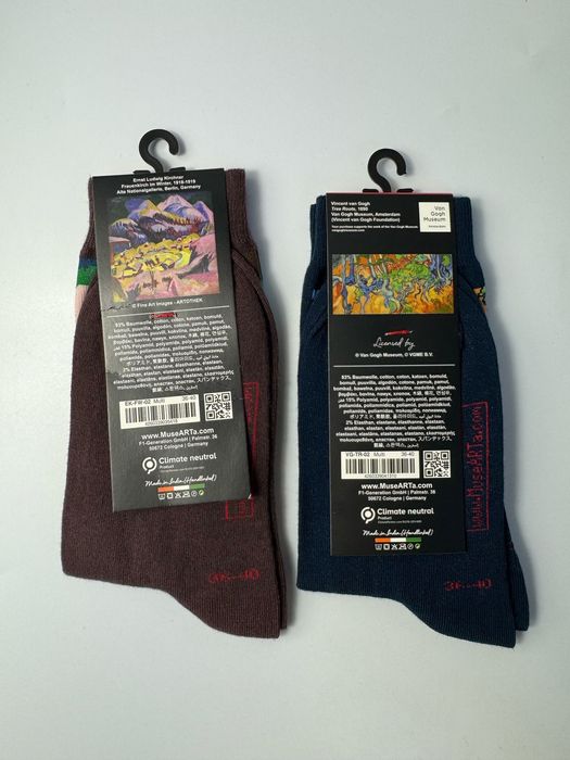 Nowe skarpetki unisex 2 pary MuseARTa czarne brązowe 36-43