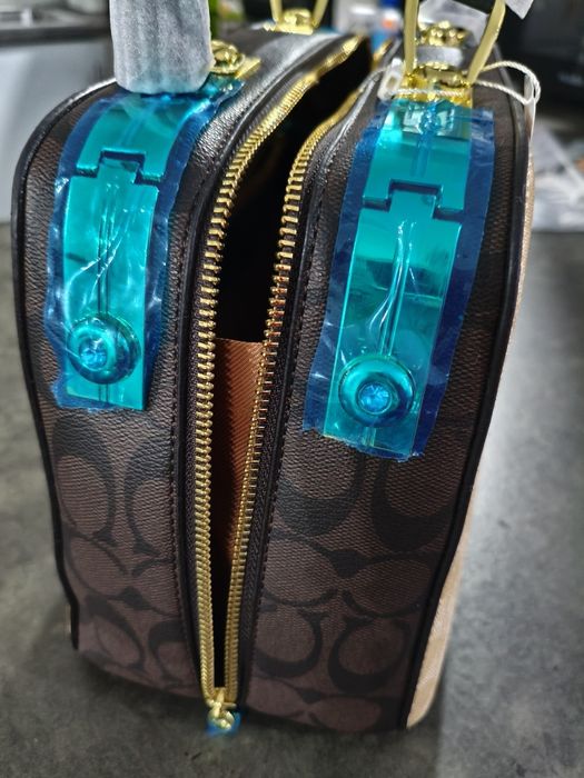 Mala Coach Bege e Castanho