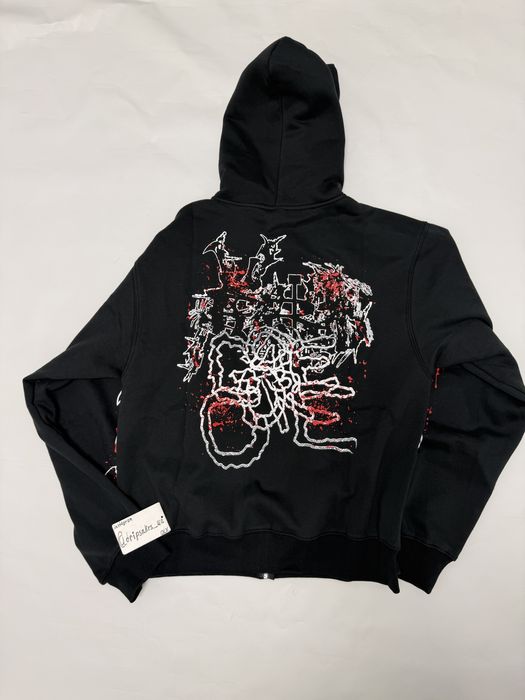 зип худи мерч Ken Carson Agreat chaos like balenciaga vetements rick