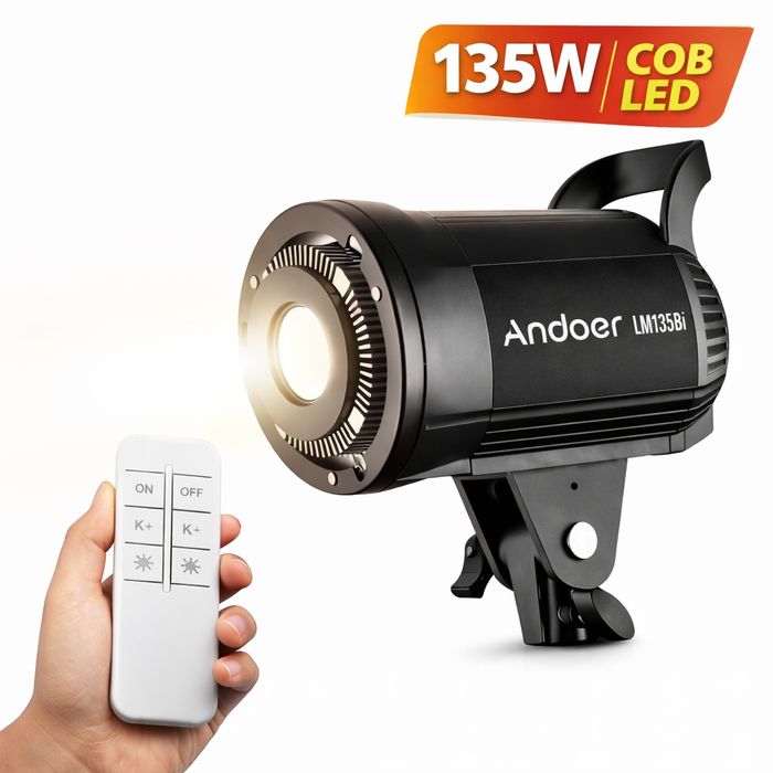 Студійне світло Andoer LM135Bi 135W (Bi-Color) | набір стійка софтбокс