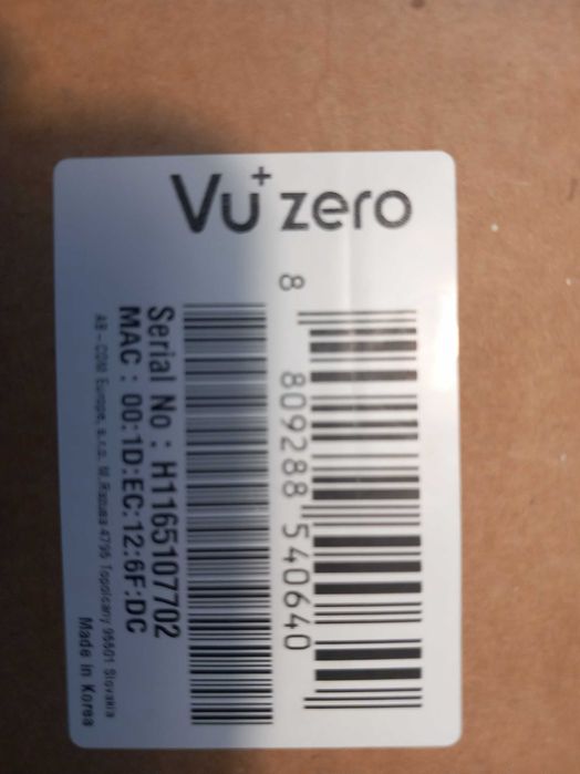 Dekoder VU Zero kompletny.