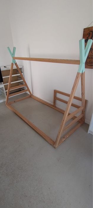 Cama criança solteira | tenda tepee montessori | 90x200