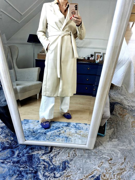 Płaszcz typu trencz Reserved 38 eco skóra