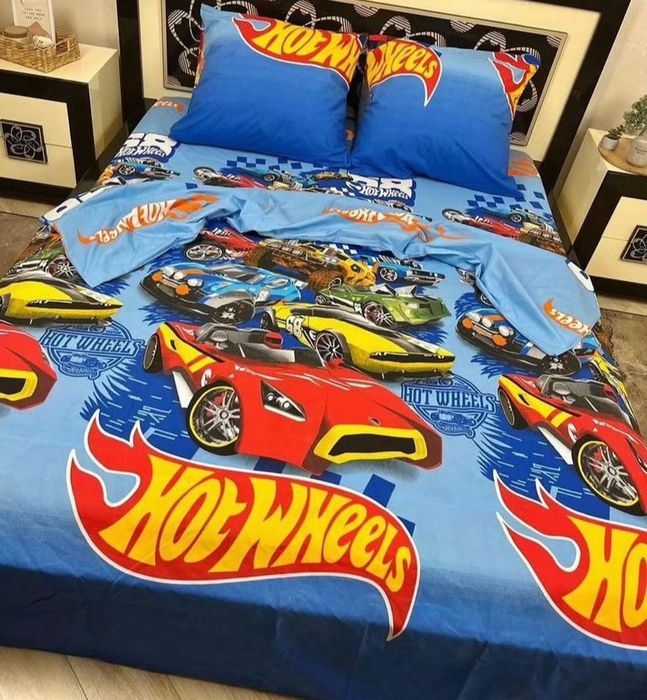 Дитячий комплект постільної білизни Тачки, Hot Wheels