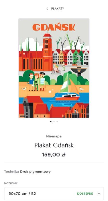 Plakat dla dzieci Gdańsk B2 50x70 cm
