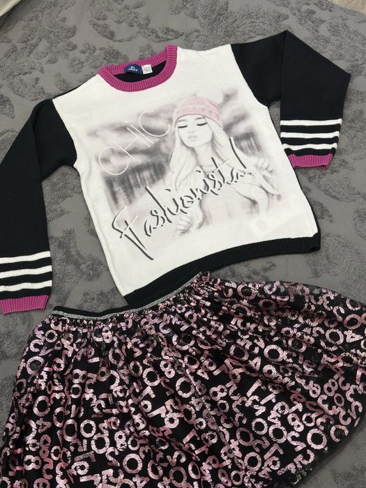 Нарядный яркий комплект Chicco  на девочку 6-7 лет