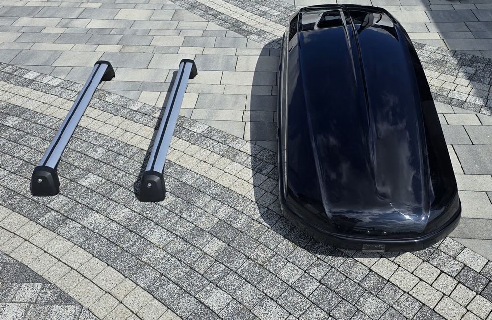 Bagażnik dachowy BOX BMW 420L z poprzeczkami