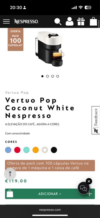 Nespresso nova nuca usada