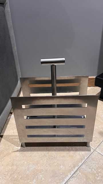 Cesto em Inox para lenha de lareiras