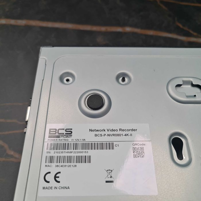Rejestrator IP NVR BCS-P-NVR0801-4K-II – 8 kanałów, 4K