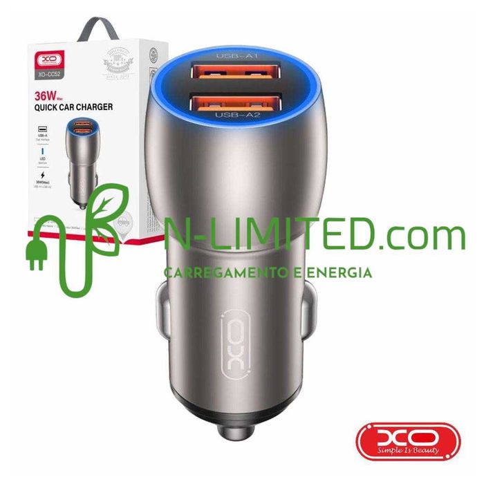 36W Cigarette Lighter Charger with 2x USB QC 3.064550505389953120